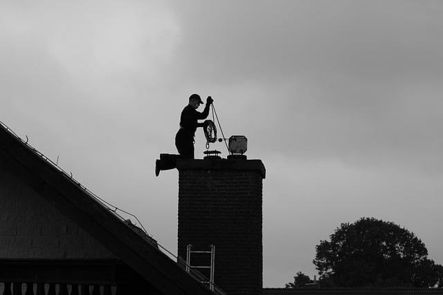 Schoorsteenveger in Haarlem